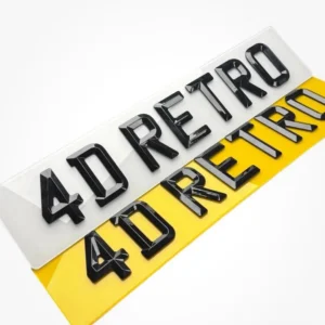 4D RETRO NUMBER PLATES