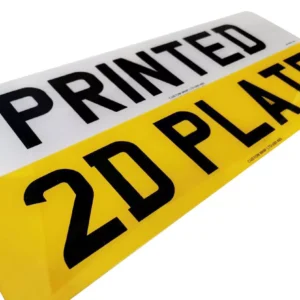 PRINTED NUMBER PLATE