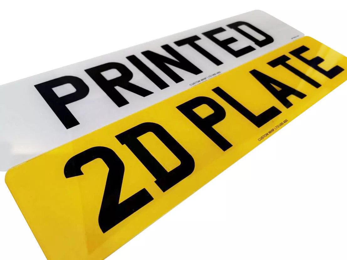 PRINTED NUMBER PLATE