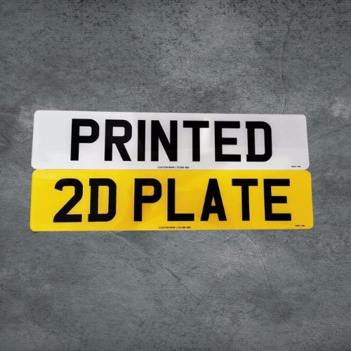 PRINTED NUMBER PLATES